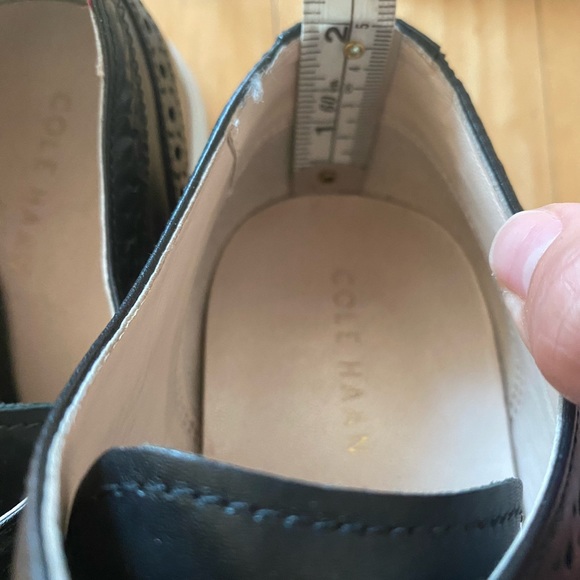 Women's ØriginalGrand Wingtip Oxford Size 5.5 Black Leather - Picture 6 of 8